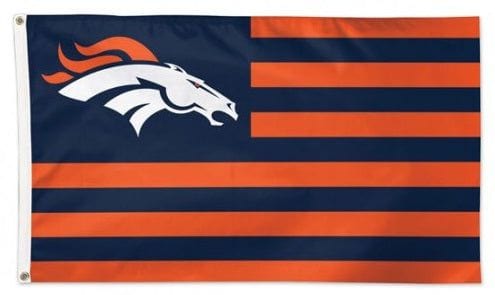 Denver Broncos Flag 3x5 Americana Stripes heartlandflags