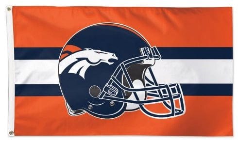 Denver Broncos Flag 3x5 Helmet Striped Logo heartlandflags