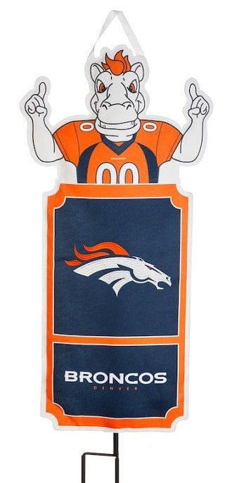 Denver Broncos Flag Statement Stake With Pole heartlandflags