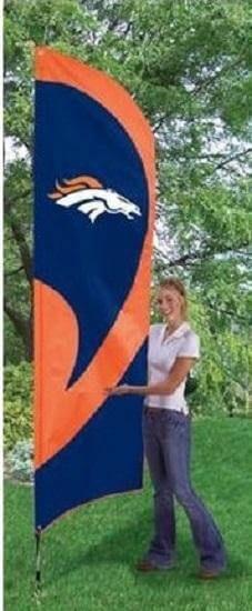 Denver Broncos Tall Team Flag with Flagpole Feather heartlandflags