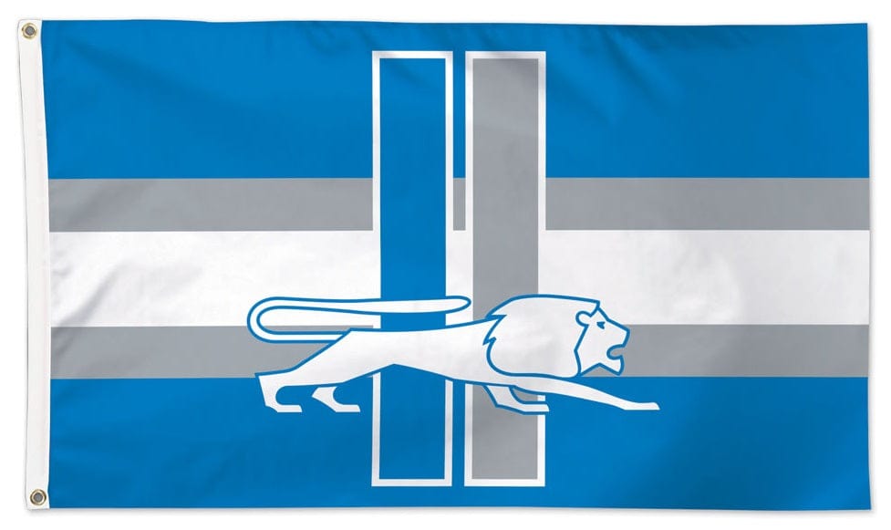 Detroit Lions Flag 3x5 Retro Logo heartlandflags