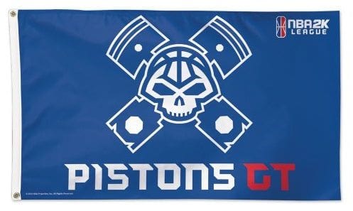 Detroit Pistons Flag 3x5 GT NBA2K League heartlandflags