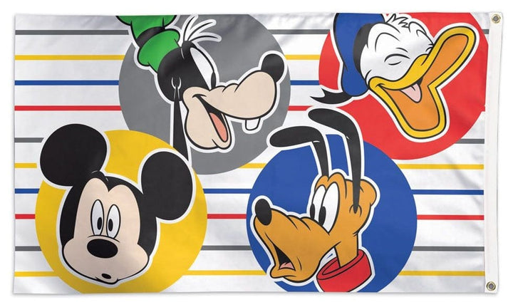 Disney Mickey Mouse and Friends 3x5 Flag Goofy, Pluto, Donald heartlandflags