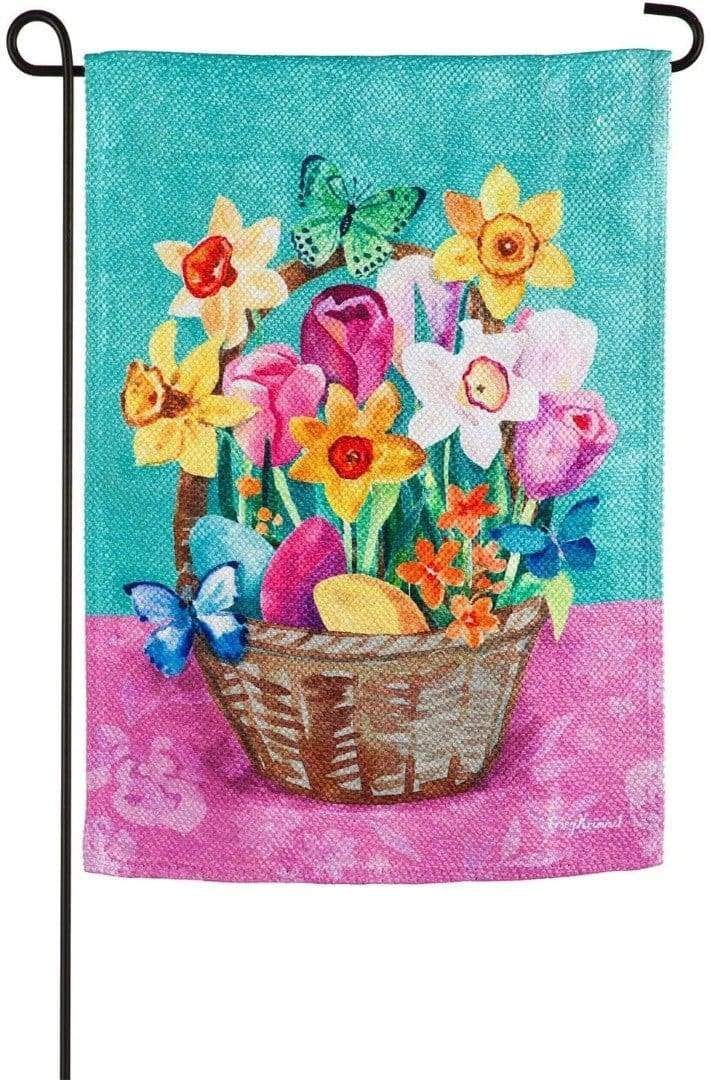 Easter Basket Garden Flag 2 Sided Textured heartlandflags