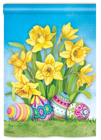 Easter Daffodils Banner 2 Sided House Flag heartlandflags