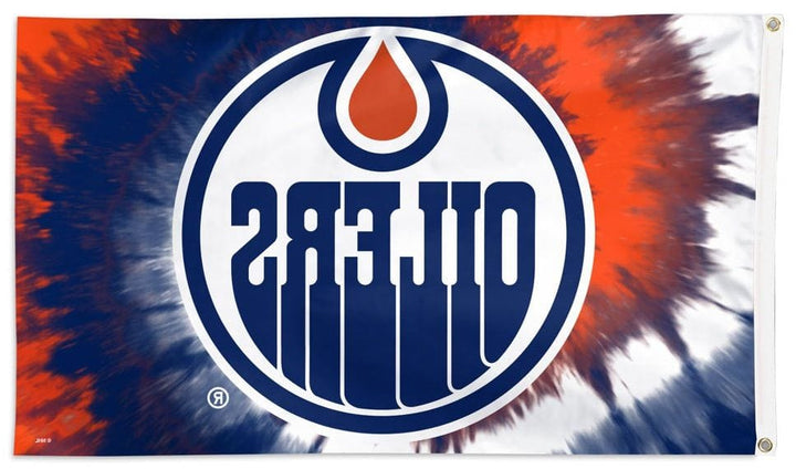 Edmonton Oilers Flag 3x5 Tie Dye Hockey heartlandflags