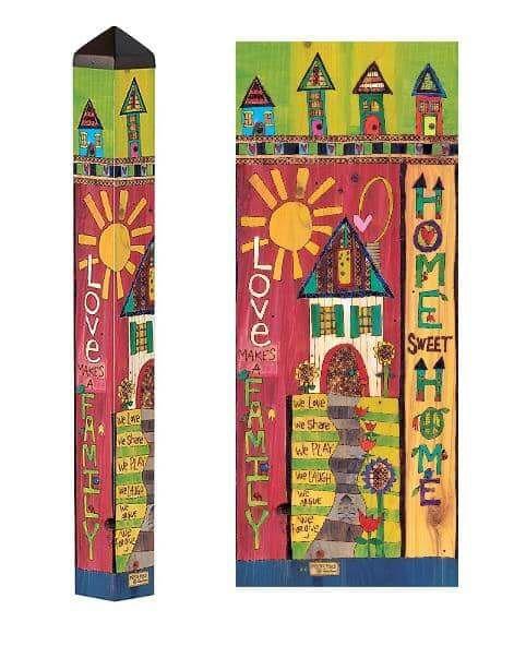 Family Home Art Pole 40 Inches Tall Home Sweet Home heartlandflags