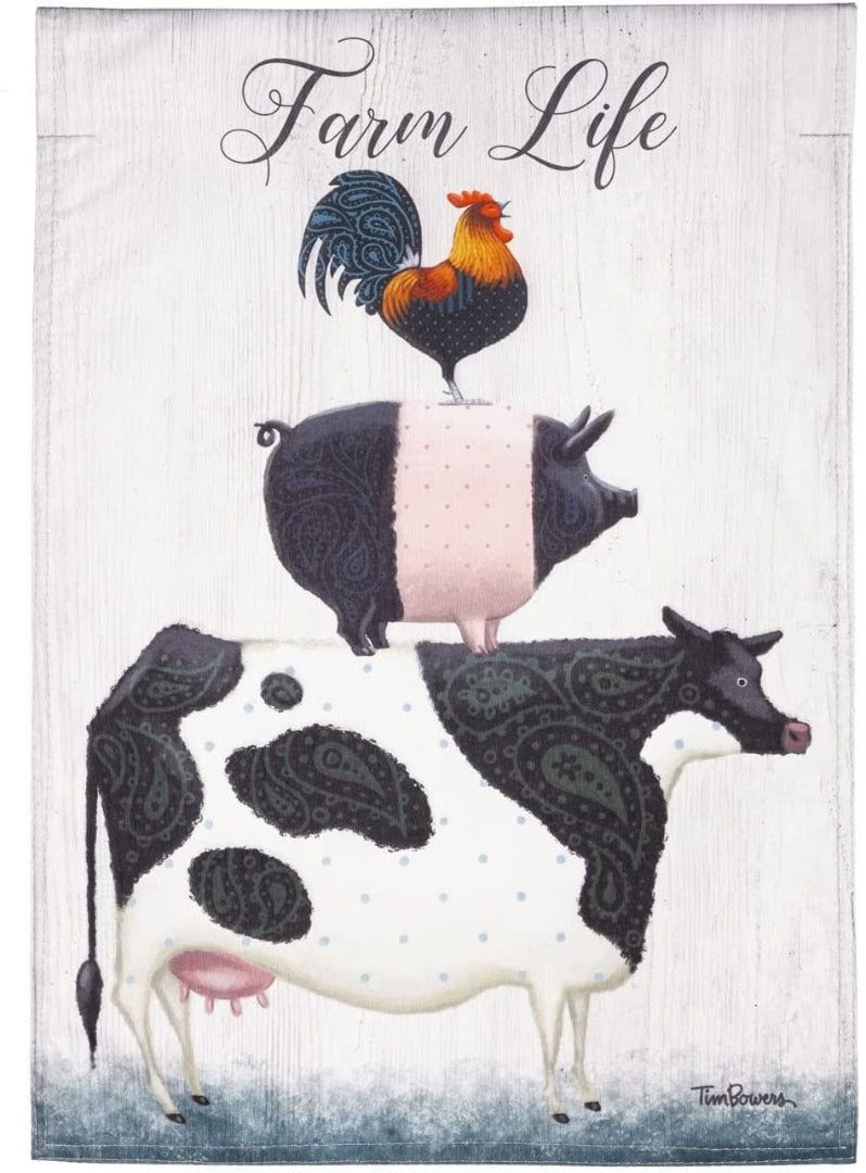 Farm Life Garden Flag 2 Sided Strie heartlandflags