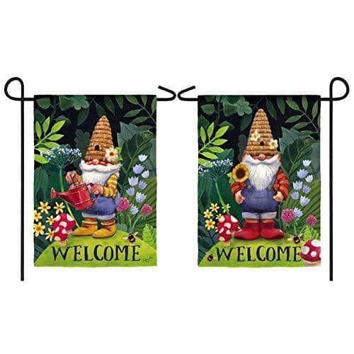 Garden Gnomes Garden Flag 2 Sided Welcome heartlandflags