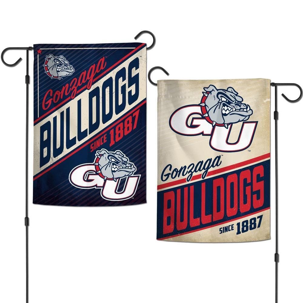 Gonzaga Bulldogs Garden Flag 2 Sided Retro Logo heartlandflags