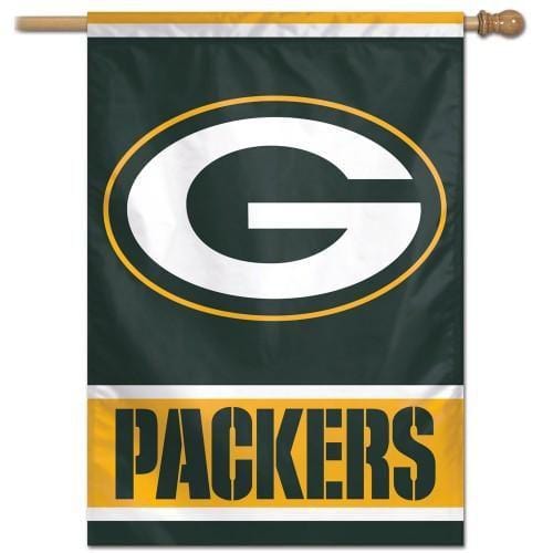 Green Bay Packers Flag Vertical Logo Banner heartlandflags