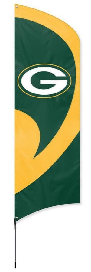 Green Bay Packers Tall Team Flag with Flagpole Feather heartlandflags