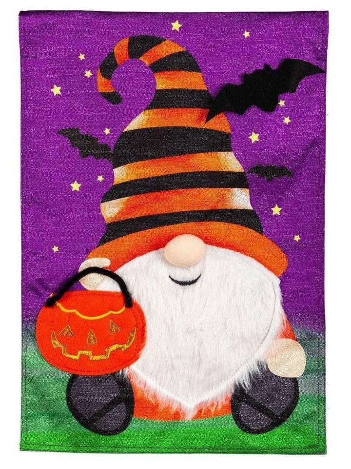 Halloween Gnome Flag 2 Sided Shimmer Banner heartlandflags