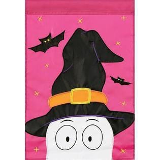 Halloween Peeking Ghost Garden Flag 2 Sided heartlandflags