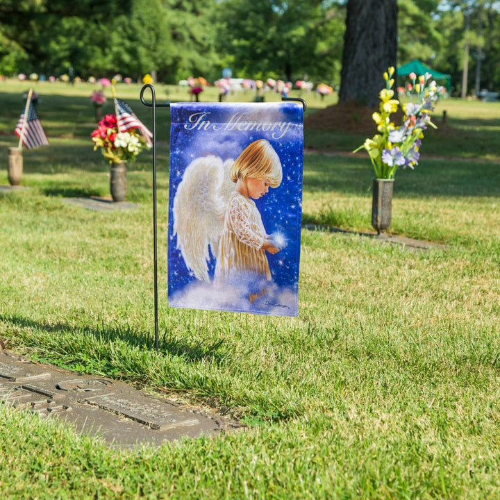 Holding A Star Memorial Garden Flag 2 Sided Angel heartlandflags