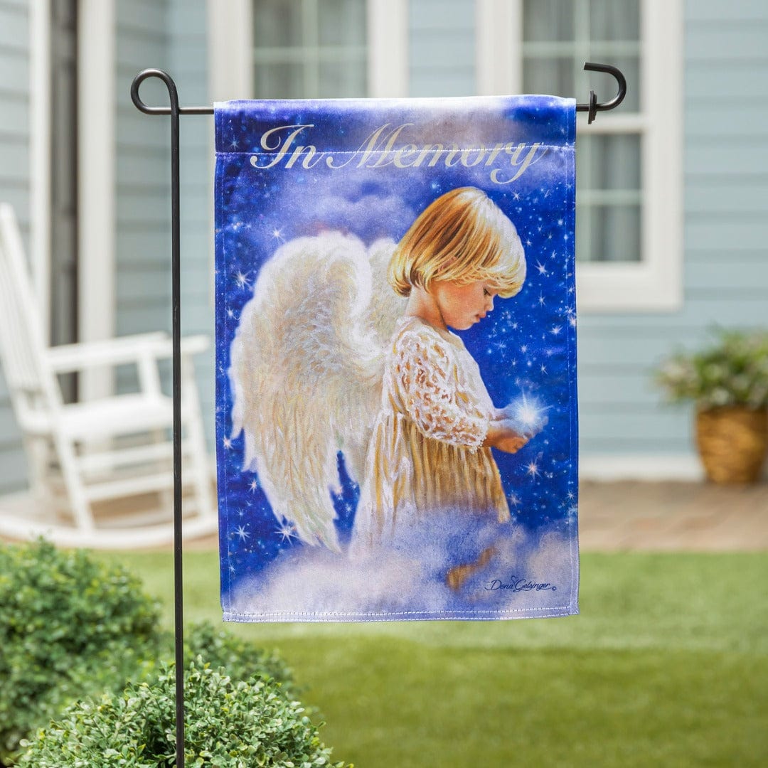 Holding A Star Memorial Garden Flag 2 Sided Angel heartlandflags