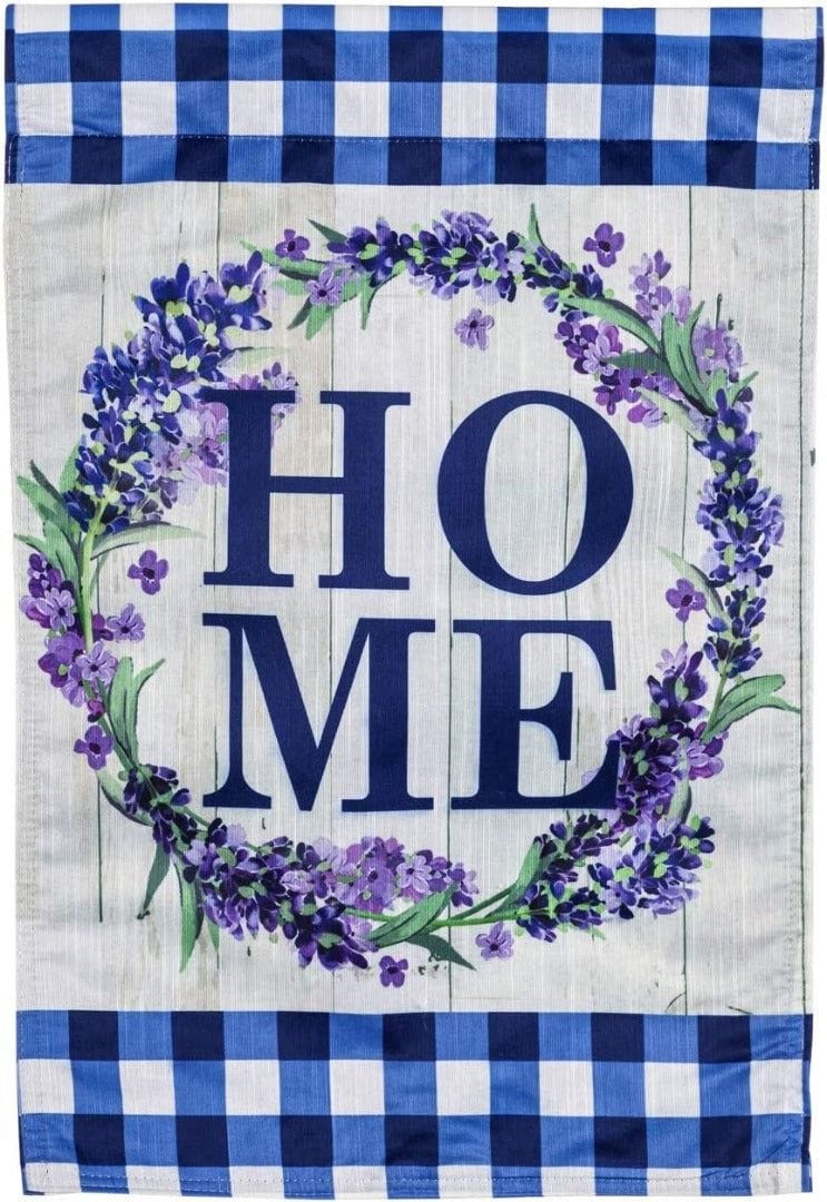 Home Wreath Garden Flag 2 Sided Inspirational heartlandflags