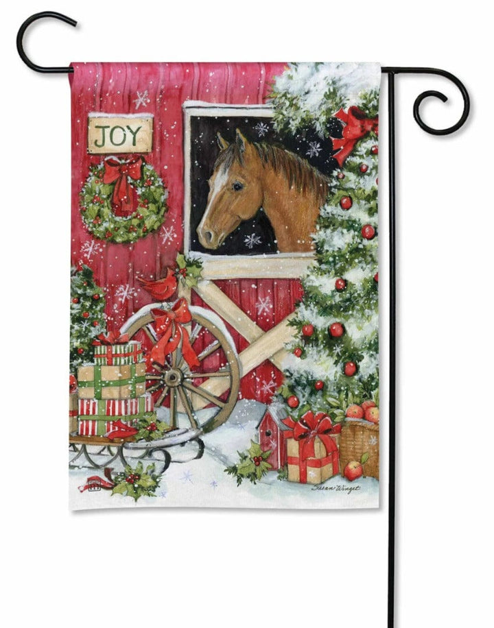 Horse For Christmas Garden Flag heartlandflags