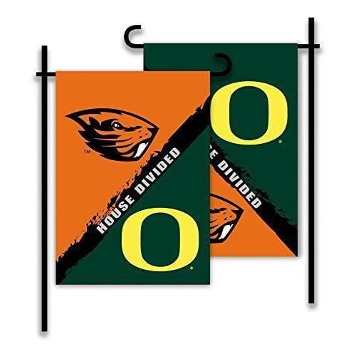 House Divided Garden Flag 2 Sided Oregon vs Oregon State Rivalry heartlandflags