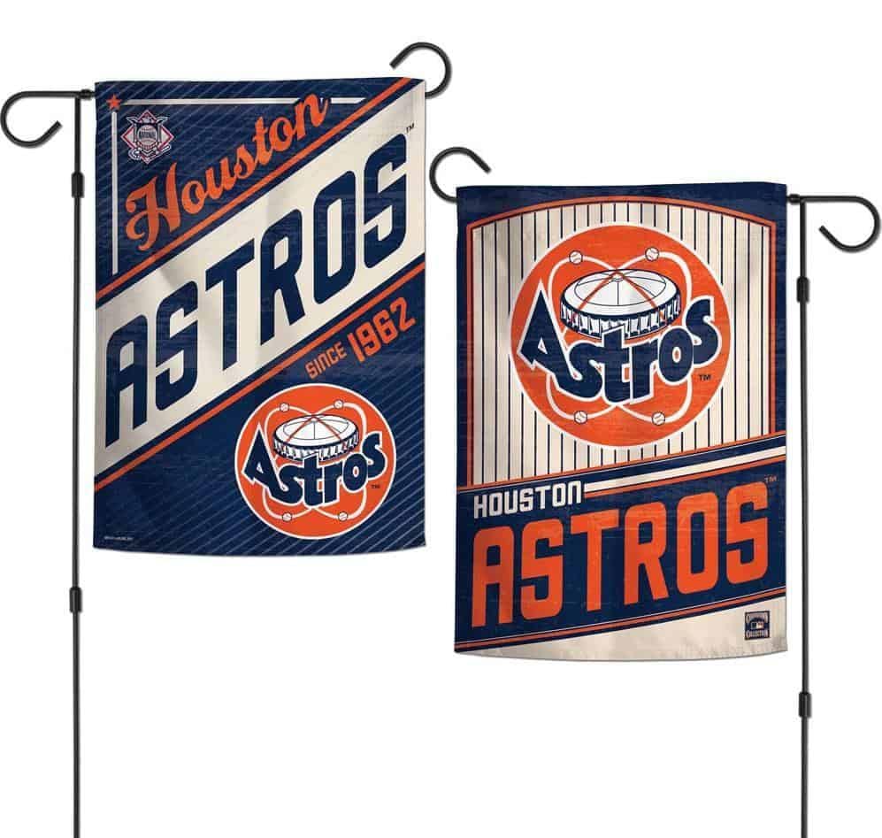 Houston Astros Garden Flag 2 Sided Pinstripe Vintage heartlandflags