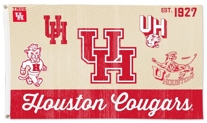 Houston Cougars Flag 3x5 Logo Evolution heartlandflags