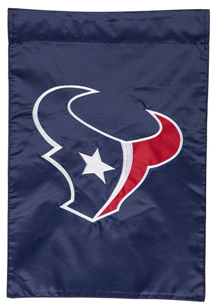 Houston Texans Garden Flag 2 Sided Applique Logo heartlandflags