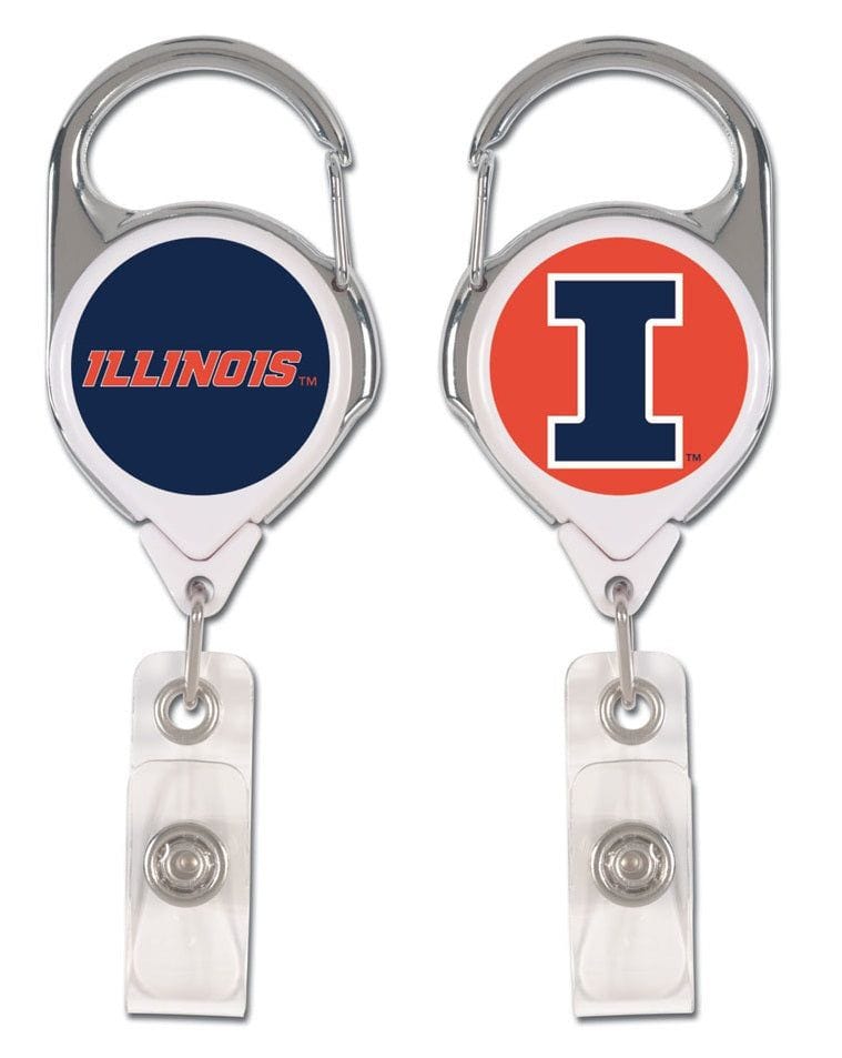 Illinois Fighting Illini Reel 2 Sided Retractable Badge Holder heartlandflags