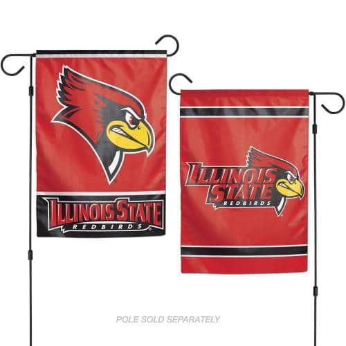 Illinois State Redbirds Garden Flag 2 Sided Logo heartlandflags