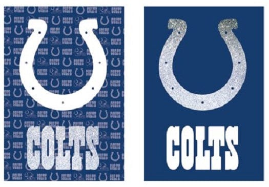 Indianapolis Colts Flag 2 Sided Glitter House Banner heartlandflags