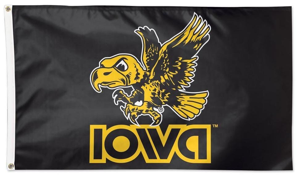 Iowa Hawkeyes Flag 3x5 Classic Retro Football Logo heartlandflags