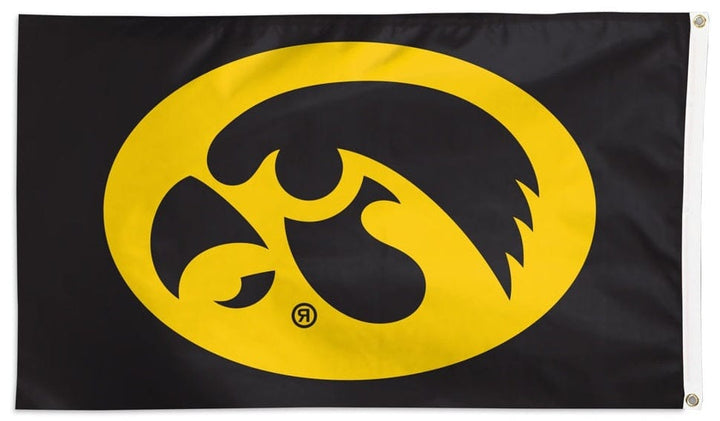 Iowa Hawkeyes Flag 3x5 Secondary Logo Black heartlandflags