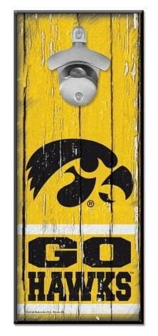 Iowa Hawkeyes Wood Sign Bottle Opener Go Hawks Craft Beer heartlandflags