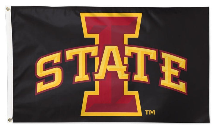 Iowa State Flag 3x5 I State Logo on Black heartlandflags