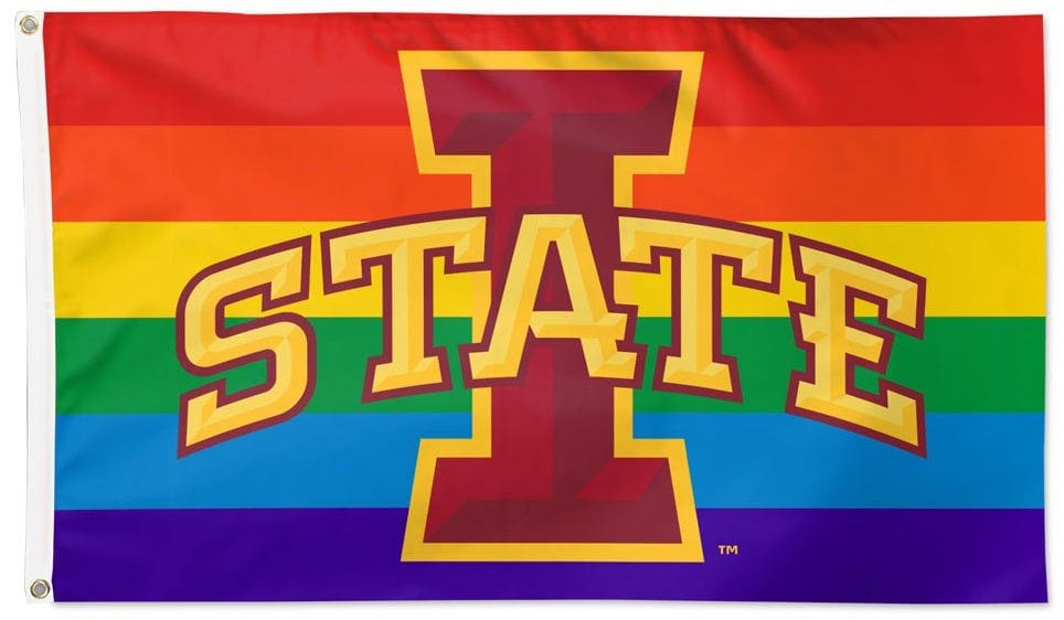 Iowa State Flag 3x5 Pride Rainbow heartlandflags