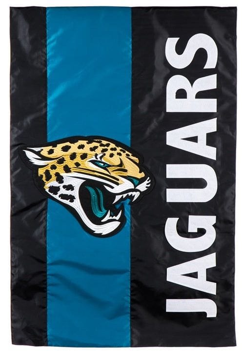 Jacksonville Jaguars Banner 2 Sided Embellished Applique Flag heartlandflags