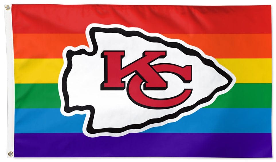 Kansas City Chiefs Flag 3x5 Pride Rainbow heartlandflags