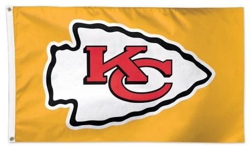 Kansas City Chiefs Flag 3x5 Yellow Logo heartlandflags