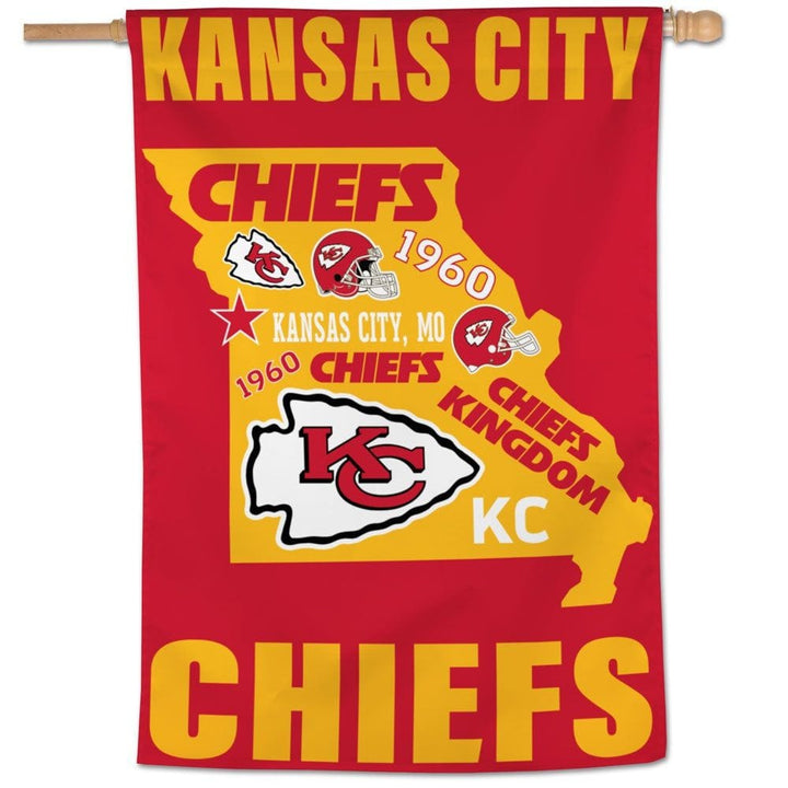 Kansas City Chiefs Flag Vertical State Banner heartlandflags