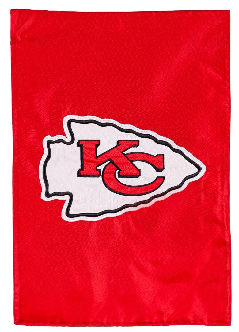 Kansas City Chiefs Garden Flag 2 Sided Applique heartlandflags