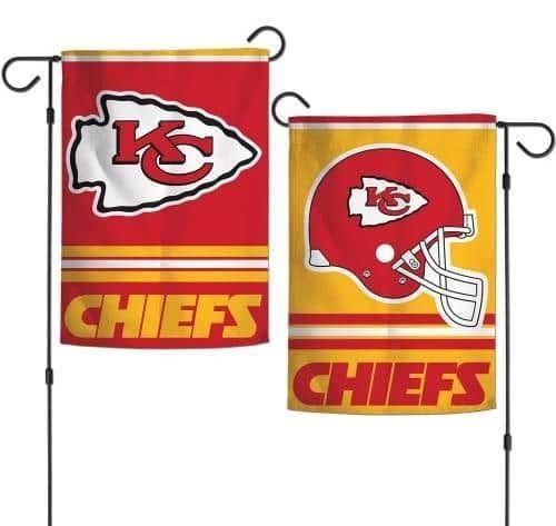 Kansas City Chiefs Garden Flag 2 Sided Arrowhead Helmet Logo heartlandflags