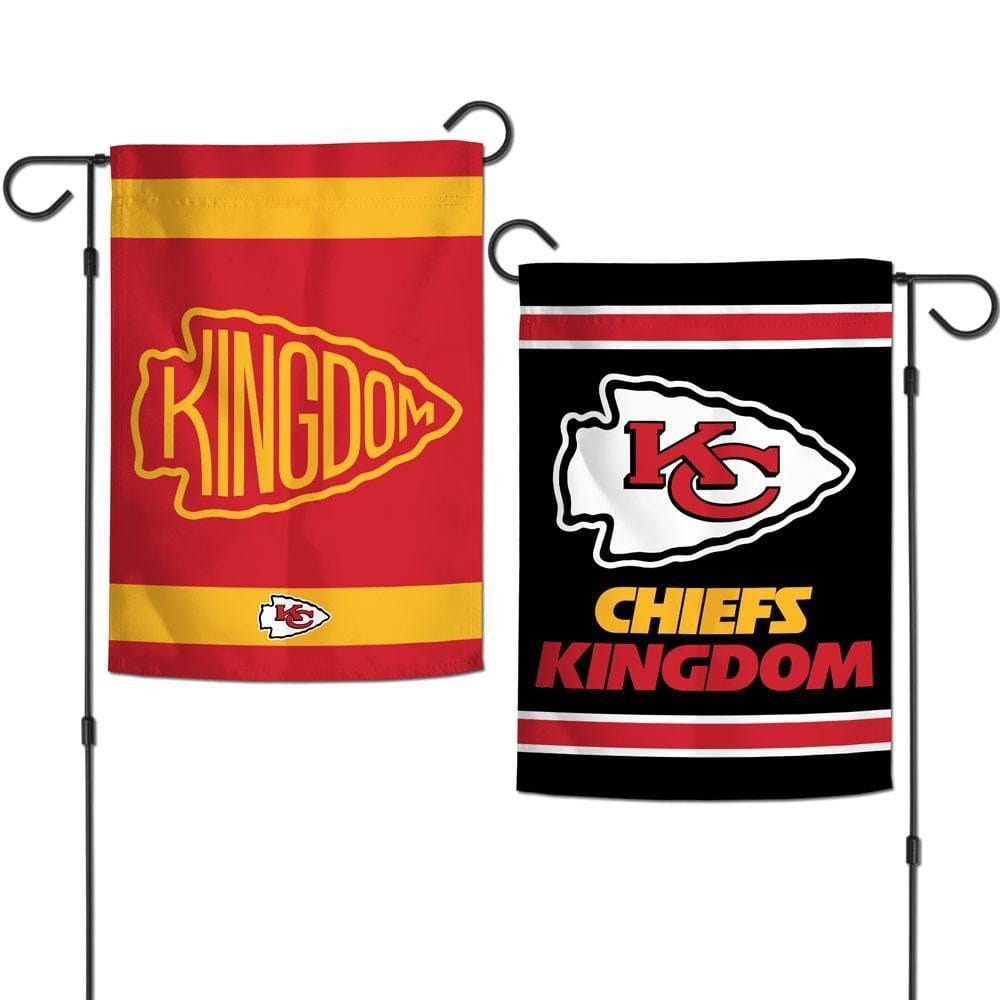 Kansas City Chiefs Kingdom Garden Flag 2 Sided Logo heartlandflags