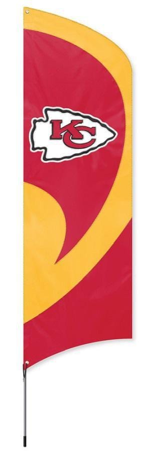 Kansas City Chiefs Tall Team Feather Flag With Flagpole heartlandflags