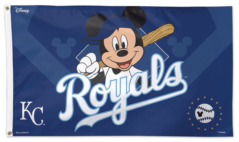 Kansas City Royals Flag 3x5 Mickey Mouse Baseball Disney heartlandflags