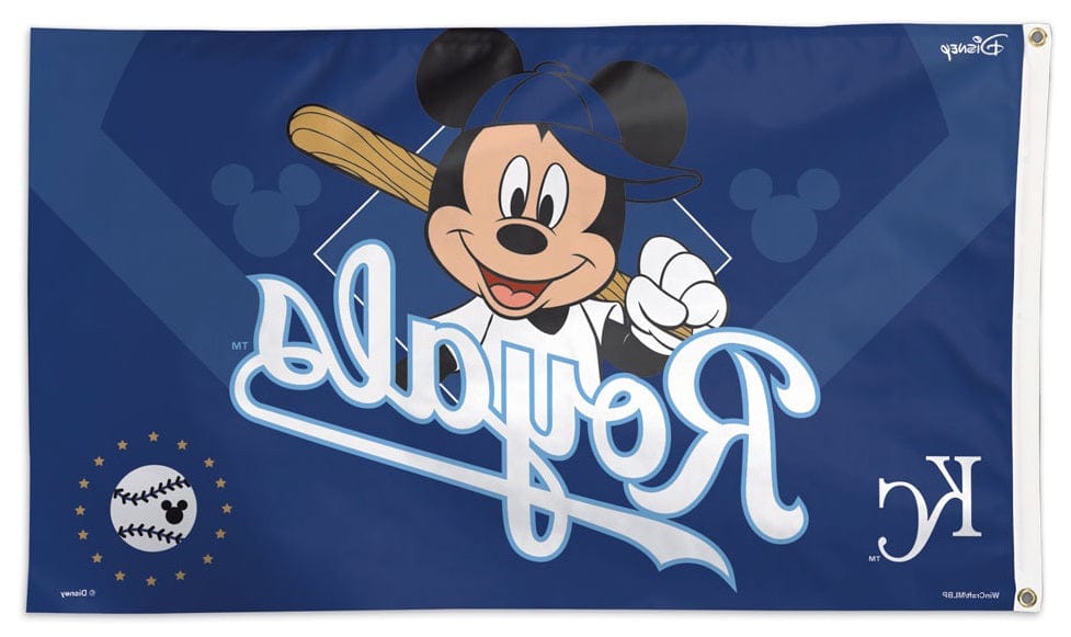 Kansas City Royals Flag 3x5 Mickey Mouse Baseball Disney heartlandflags