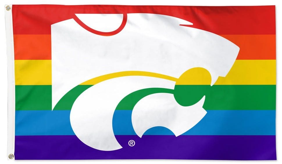 Kansas State Wildcats Flag 3x5 Pride Rainbow heartlandflags