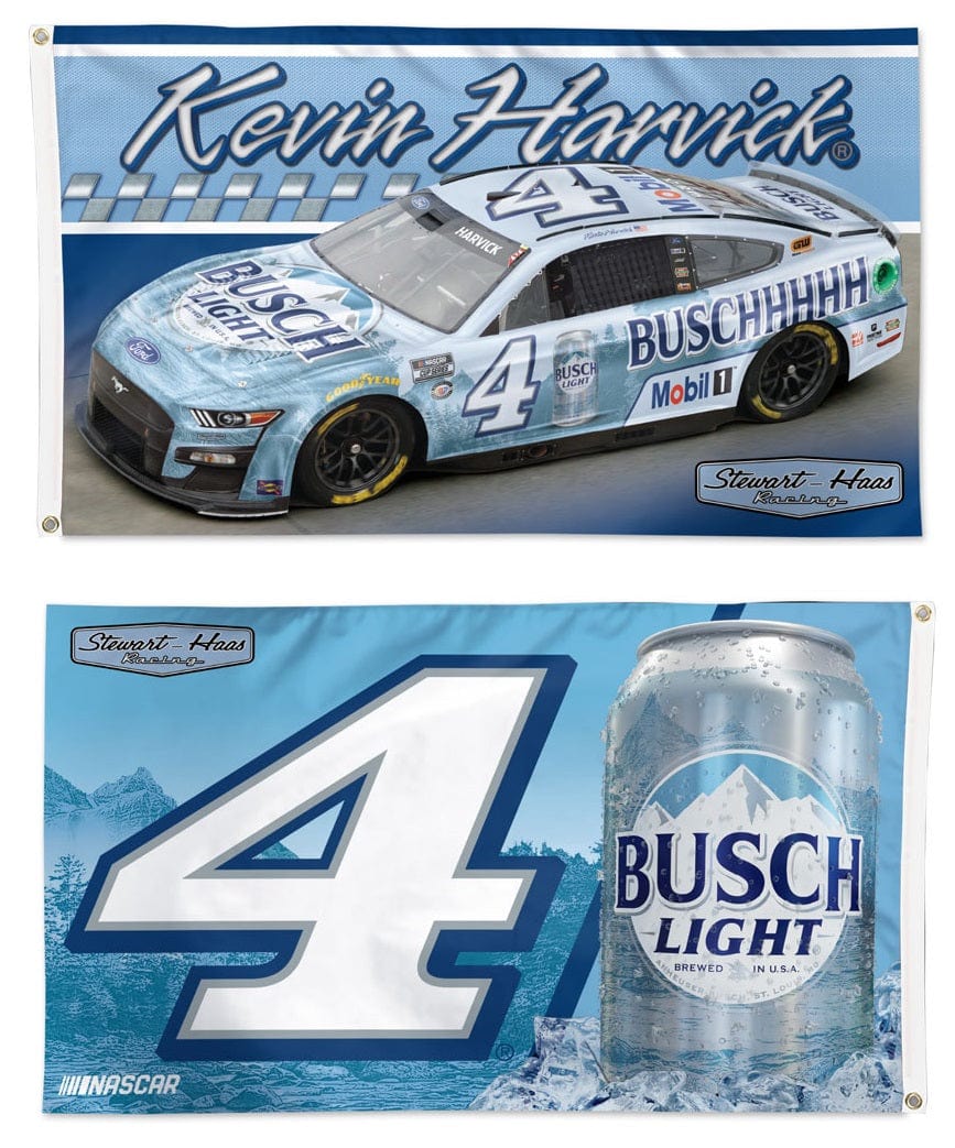 Kevin Harvick Flag 3x5 Busch Light Car 2 Sided 2023 heartlandflags