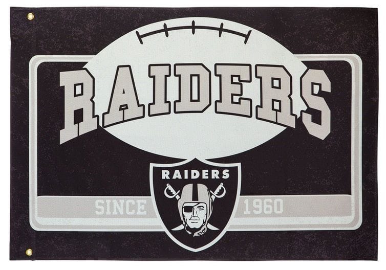 Las Vegas Raiders Flag 2 Sided Football Banner heartlandflags