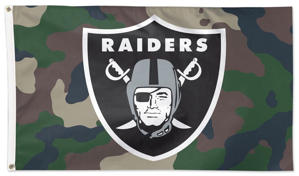 Las Vegas Raiders Flag 3x5 Military Camo heartlandflags