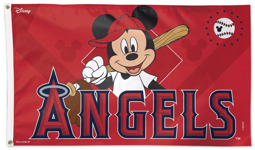 Los Angeles Angels Flag 3x5 Mickey Mouse Baseball heartlandflags