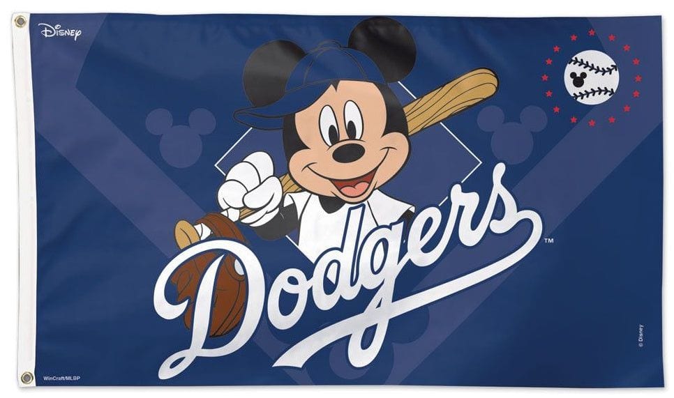 Los Angeles Dodgers Mickey Mouse Flag 3x5 Disney heartlandflags